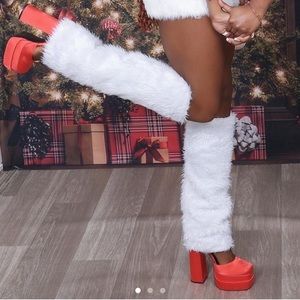 Faux Fur leg warmers